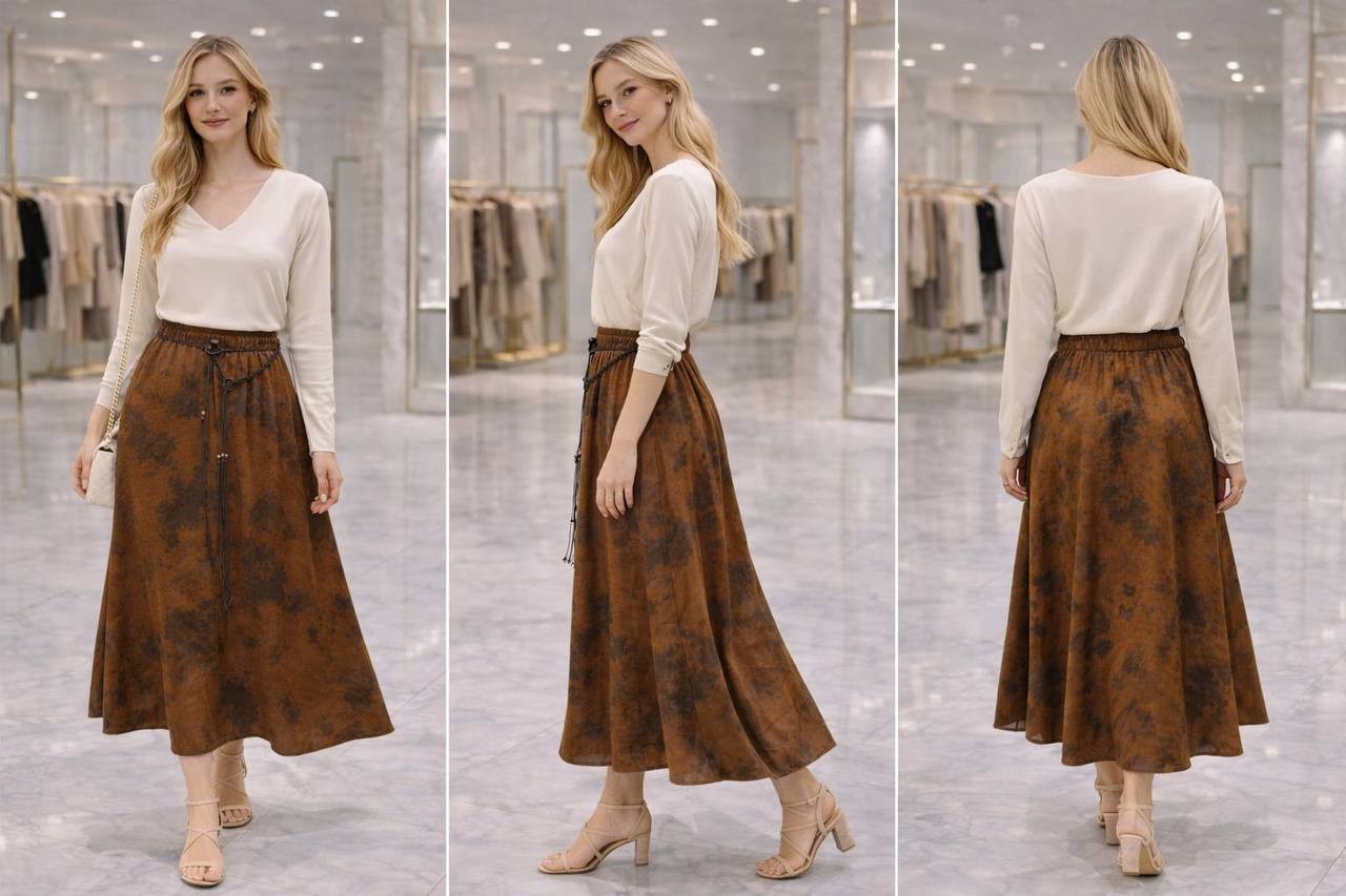 دامن ساتن ابریشم